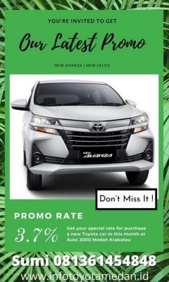 Promo Terbaru Spesial Rate 3,7% Di Dealer Toyota Medan